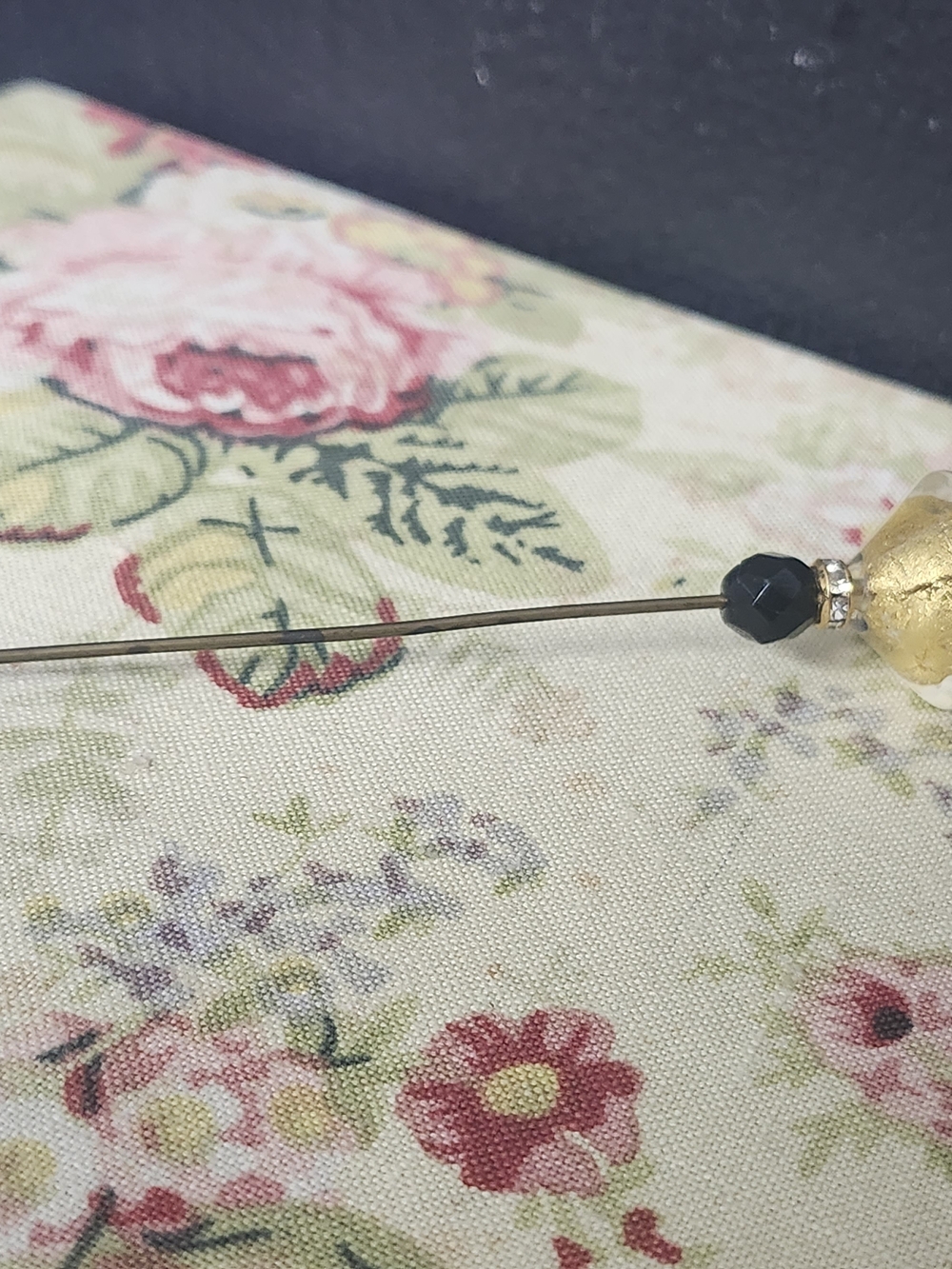 Gold and Black Decorative Hat Pin - Women Accessories 4.5"